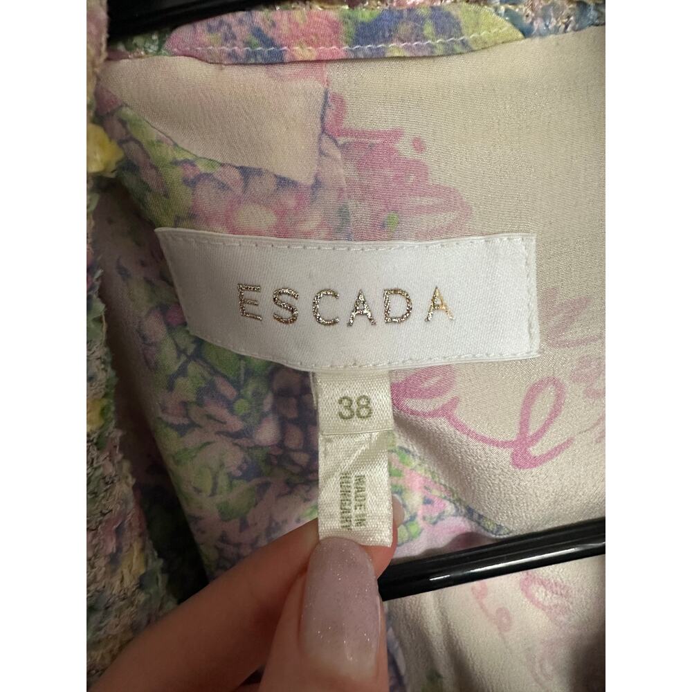 Escada tweed fringed jacket Size 38 / M - Picture 3 of 11